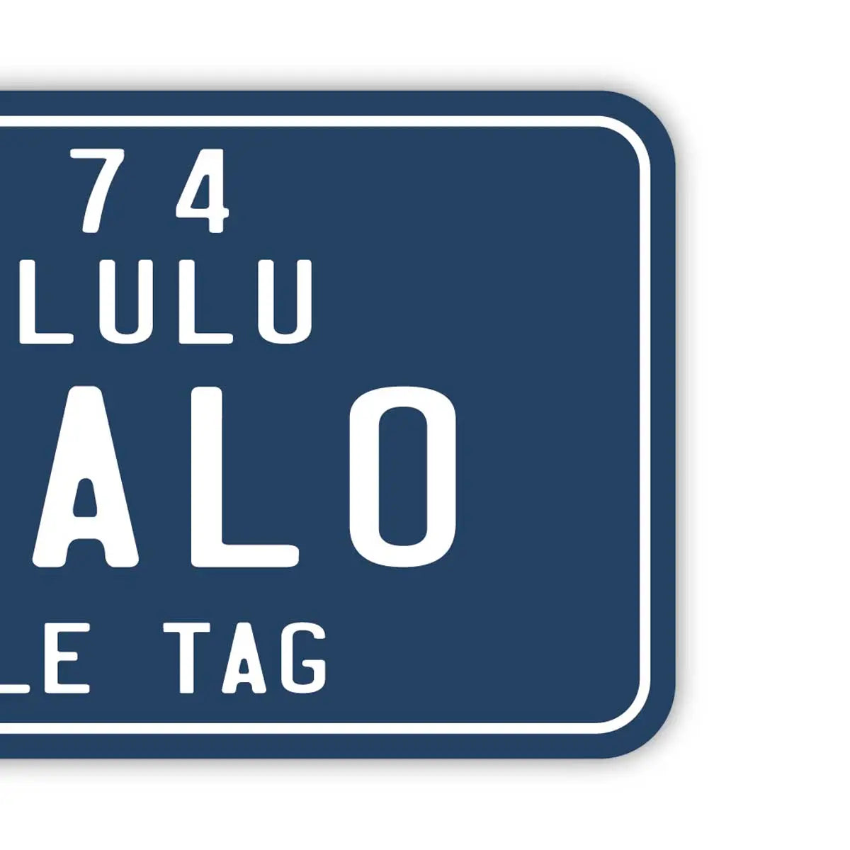 【ラゲッジタグ】ハワイ自転車タグ風・ブルー/オリジナルアメリカナンバープレート型・おしゃれ ・紛失防止タグ