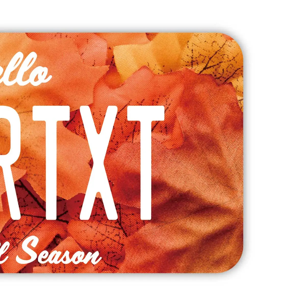 【ラゲッジタグ】紅葉・レッド/オリジナルアメリカナンバープレート型・おしゃれ ・紛失防止タグ