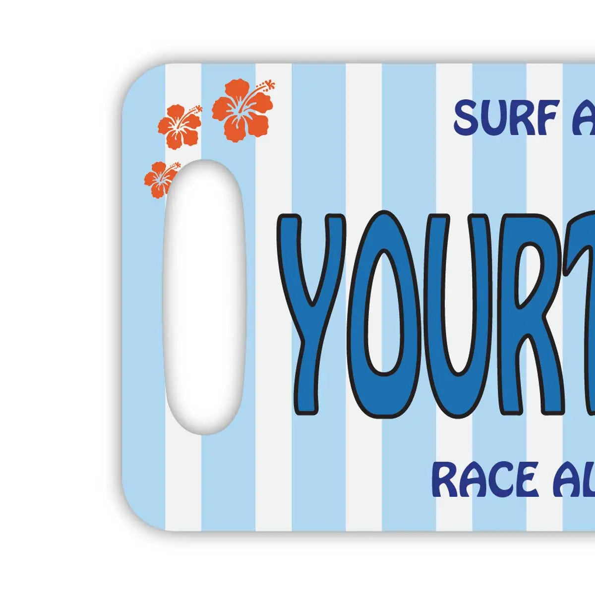 【ラゲッジタグ】サーフバス・ブルー/オリジナルアメリカナンバープレート型・おしゃれ ・紛失防止タグ