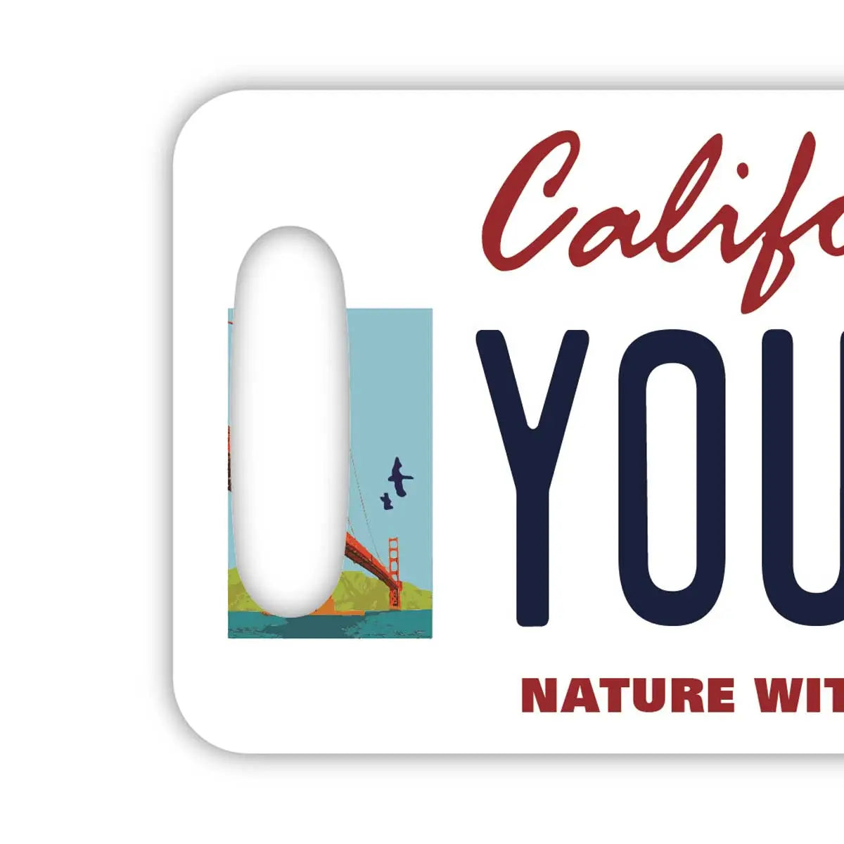 【ラゲッジタグ】カリフォルニア・サンフランシスコ/オリジナルアメリカナンバープレート型・おしゃれ ・紛失防止タグ