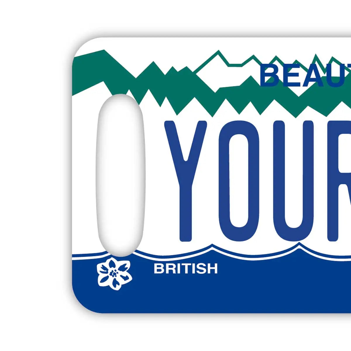 【ラゲッジタグ】ブリティッシュコロンビア・パーソナライズト/オリジナルカナダナンバープレート型・おしゃれ ・紛失防止タグ