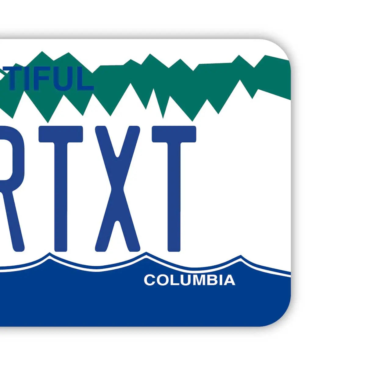 【ラゲッジタグ】ブリティッシュコロンビア・パーソナライズト/オリジナルカナダナンバープレート型・おしゃれ ・紛失防止タグ