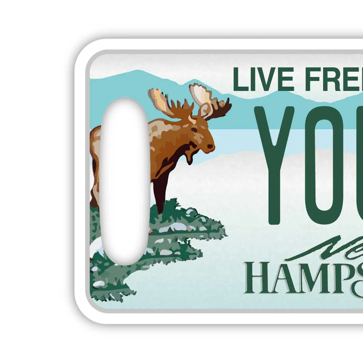 【ラゲッジタグ】ニューハンプシャー/オリジナルアメリカナンバープレート型・おしゃれ ・紛失防止タグ