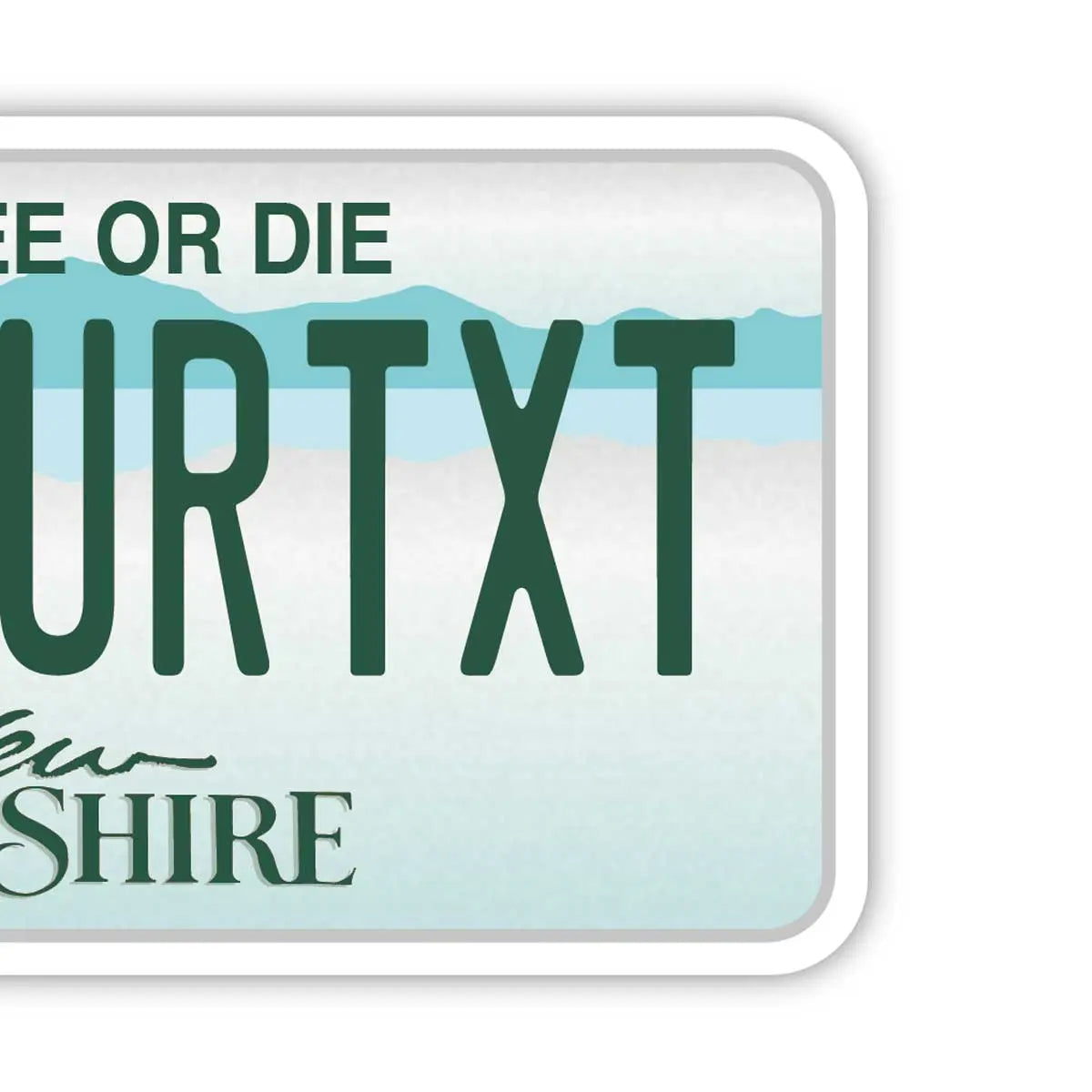 【ラゲッジタグ】ニューハンプシャー/オリジナルアメリカナンバープレート型・おしゃれ ・紛失防止タグ