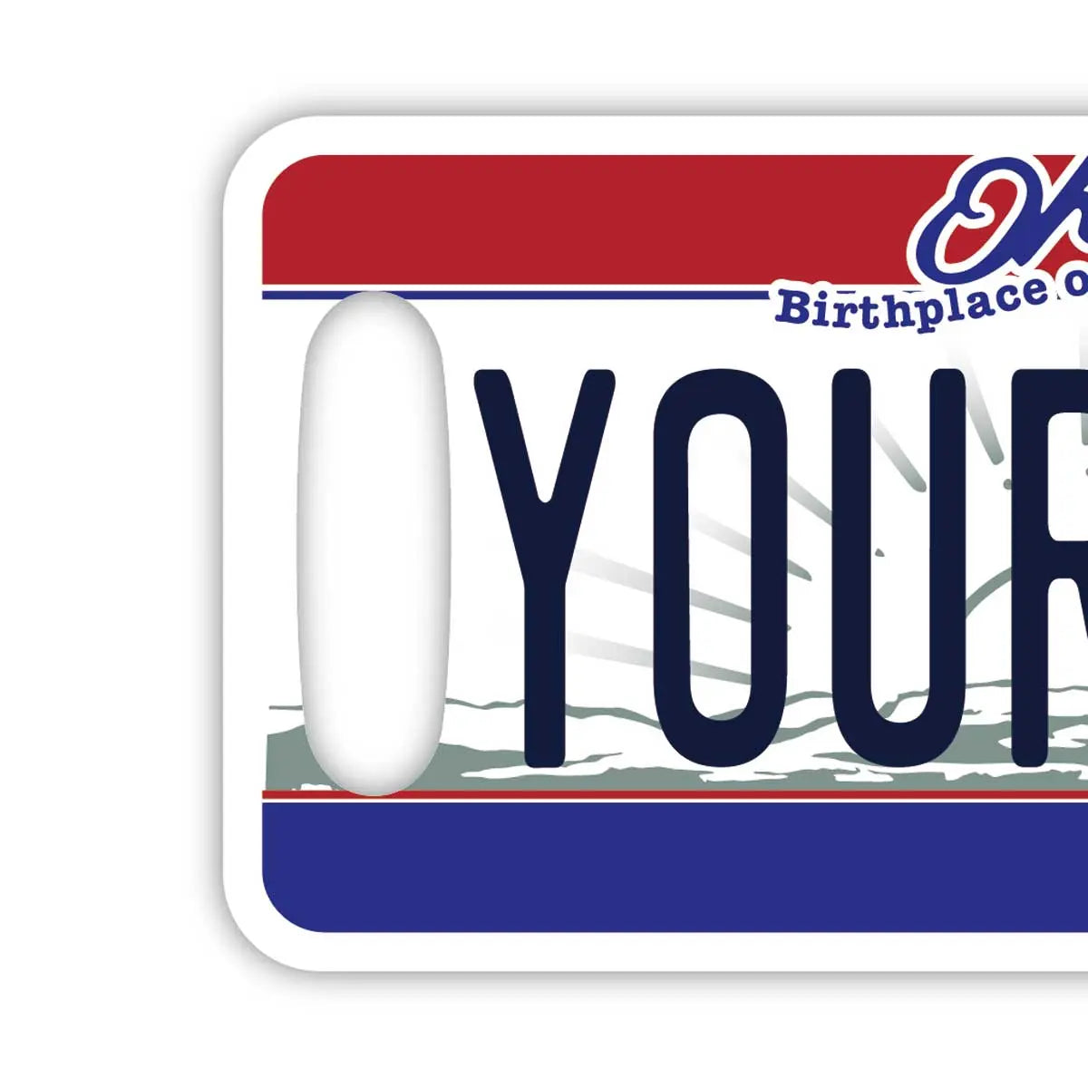 【ラゲッジタグ】オハイオ/オリジナルアメリカナンバープレート型・おしゃれ ・紛失防止タグ