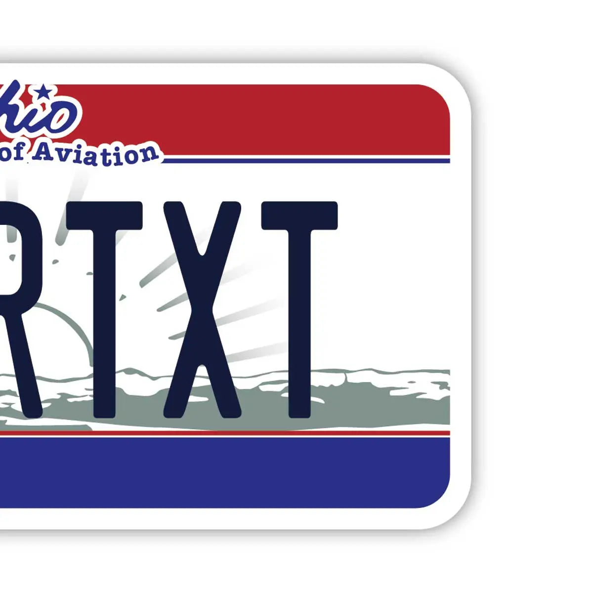 【ラゲッジタグ】オハイオ/オリジナルアメリカナンバープレート型・おしゃれ ・紛失防止タグ