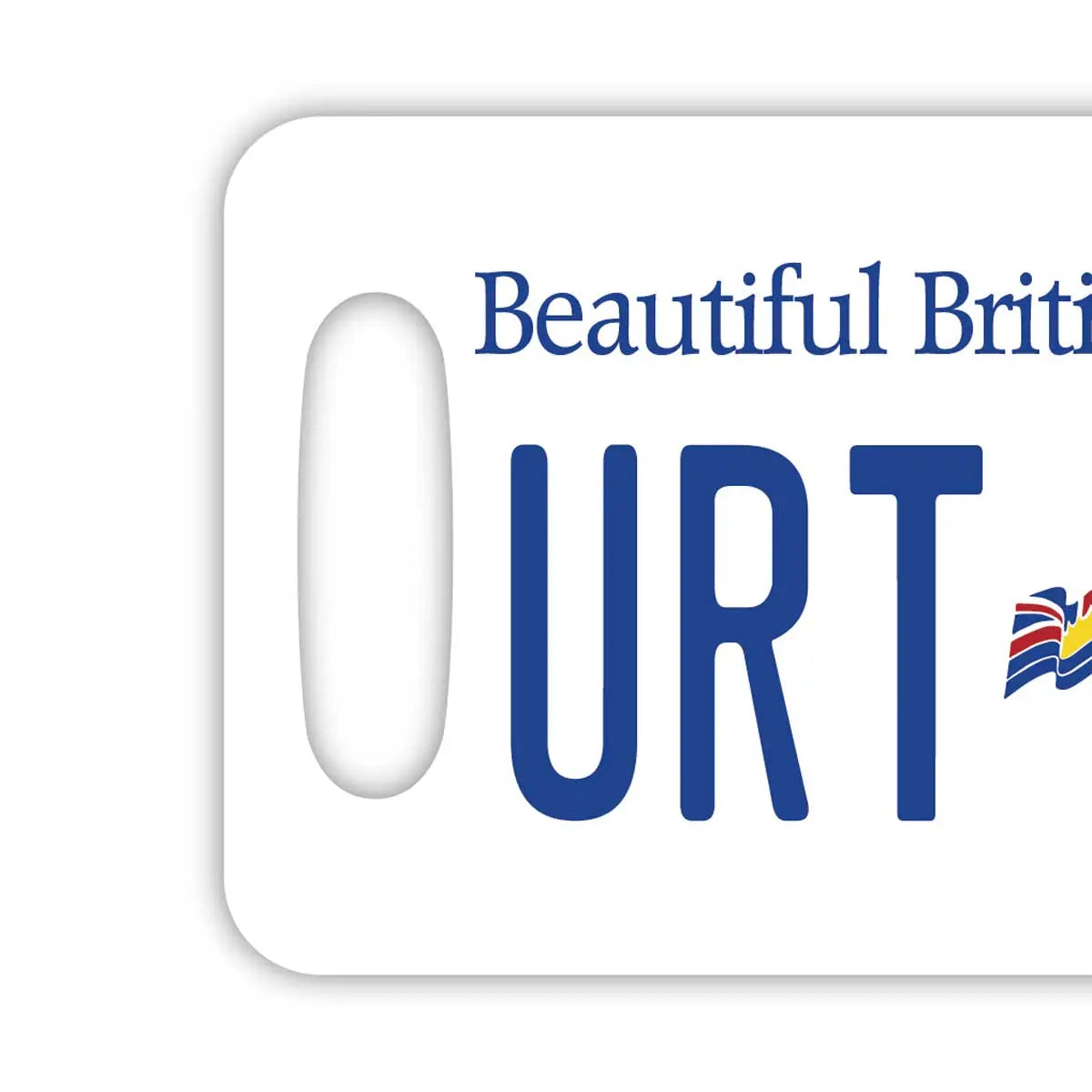 【ラゲッジタグ】ブリティッシュコロンビア/オリジナルカナダナンバープレート型・おしゃれ ・紛失防止タグ