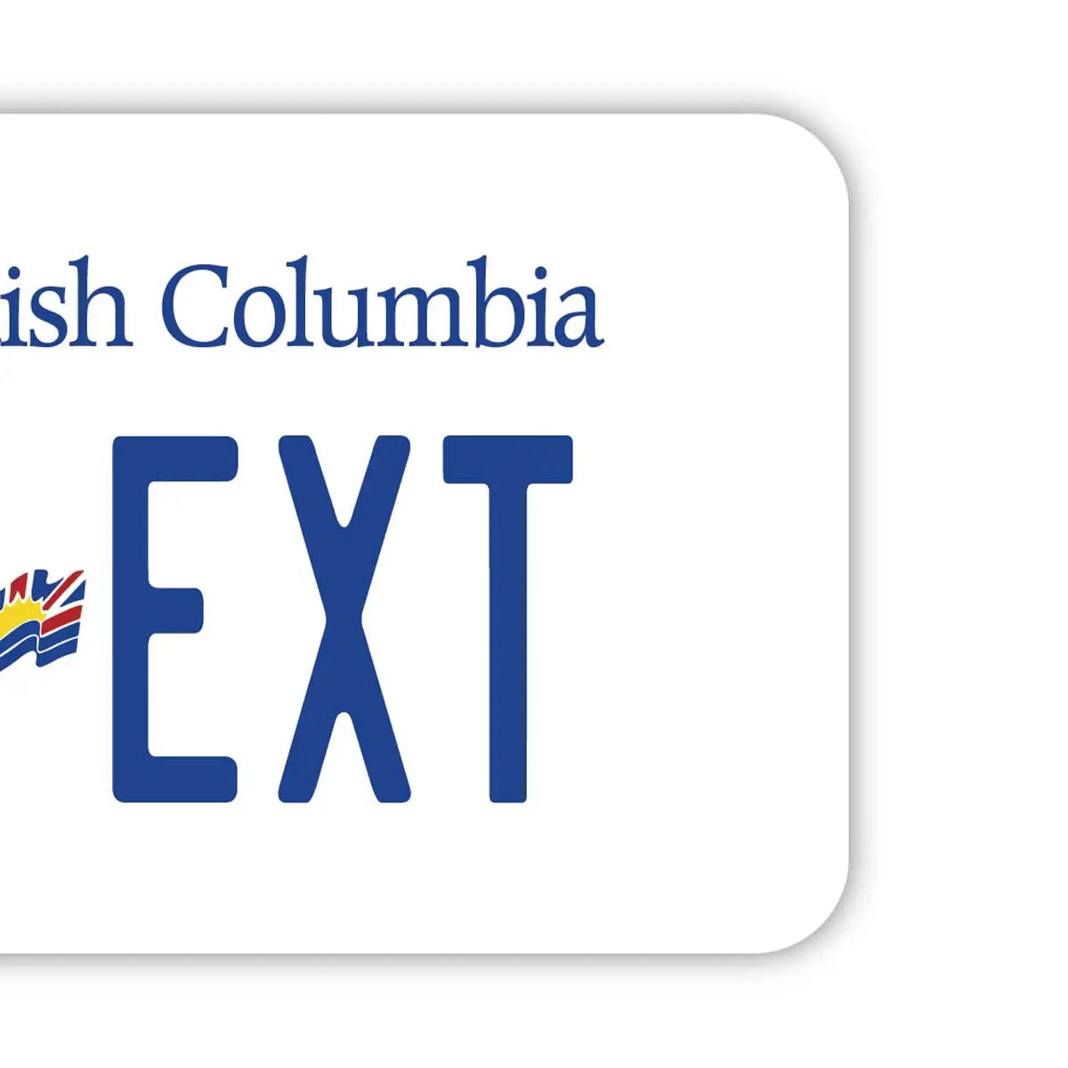 【ラゲッジタグ】ブリティッシュコロンビア/オリジナルカナダナンバープレート型・おしゃれ ・紛失防止タグ