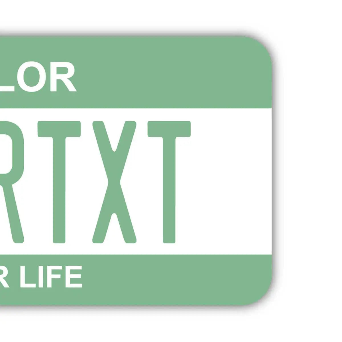 【ラゲッジタグ】カラー・グリーン/オリジナルアメリカナンバープレート型・おしゃれ ・紛失防止タグ