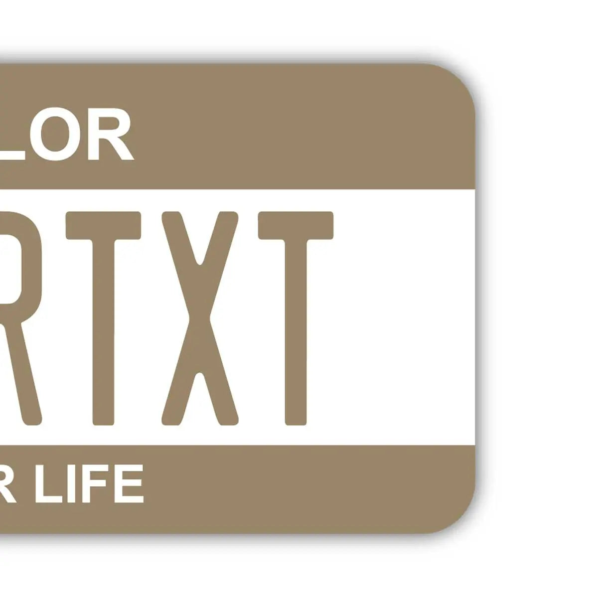 【ラゲッジタグ】カラー・ベージュ/オリジナルアメリカナンバープレート型・おしゃれ ・紛失防止タグ