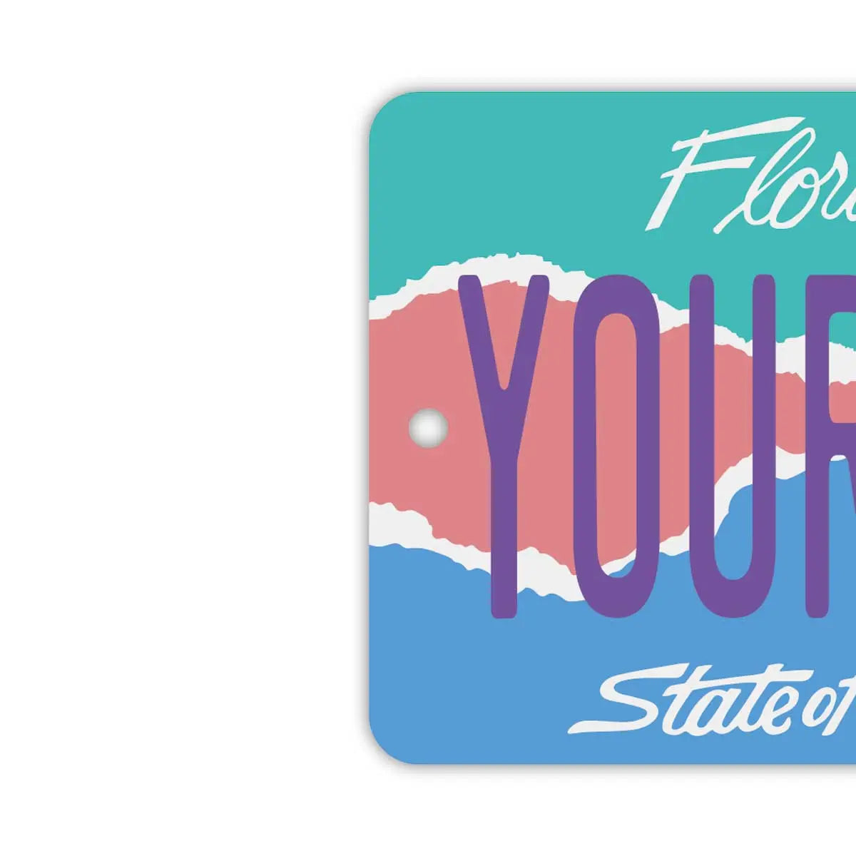 【ミラータグ】フロリダ・アート/オリジナルアメリカナンバープレート型エアフレッシュナー