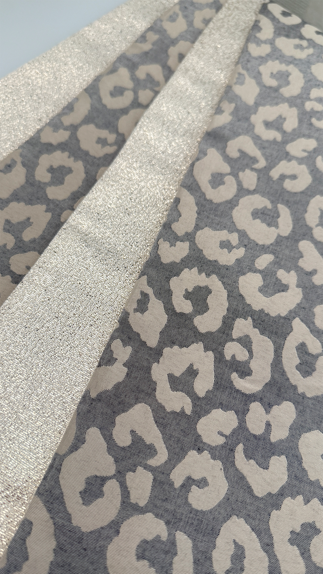 半幅帯 【サヴァンナ・ドューン】 半幅兵児帯 大人の半幅へこ帯 リバーシブル グレージュ ラメ グリッター