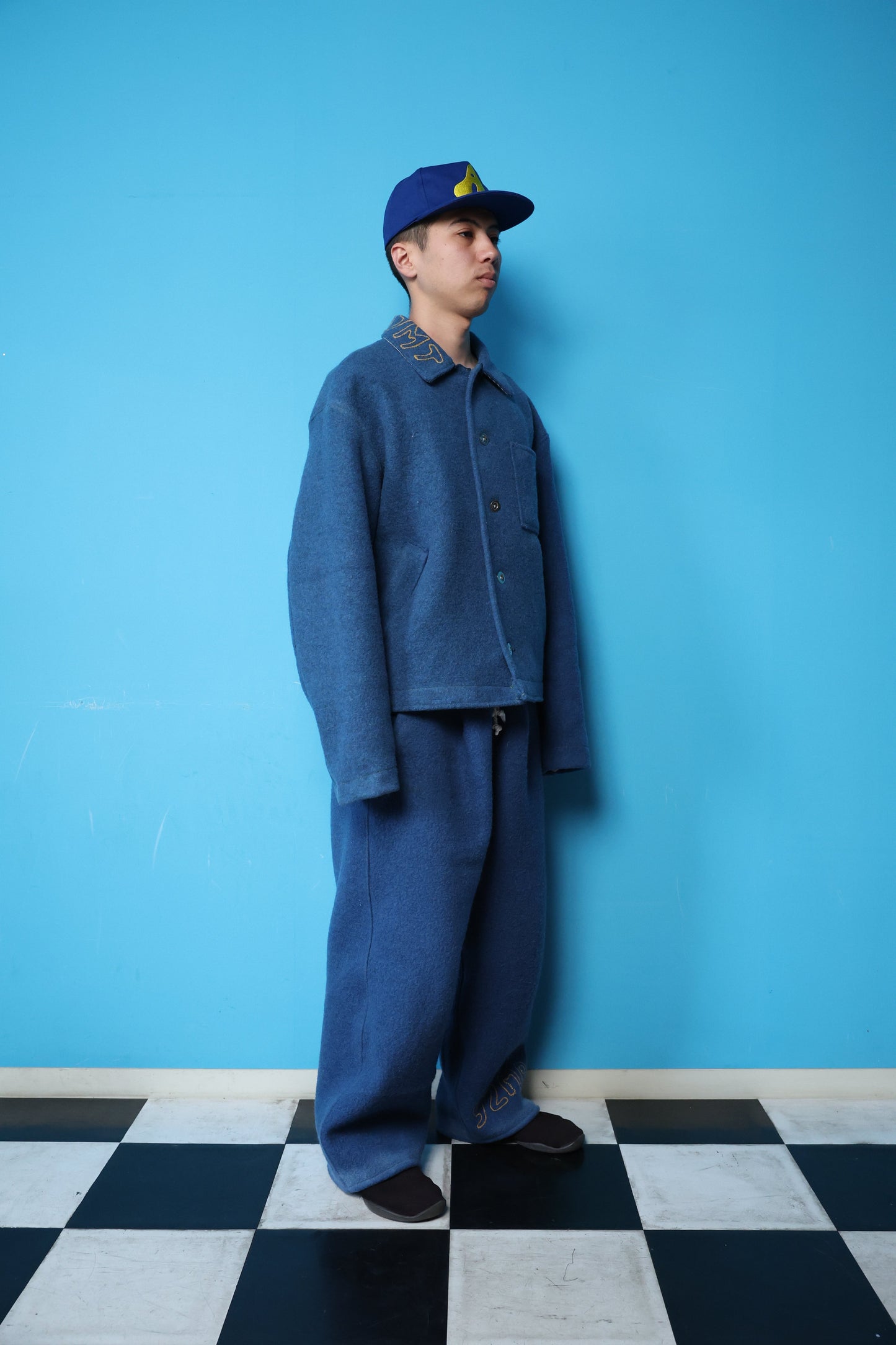 MILITARY WOOL DOJO PANTS(BLUE)