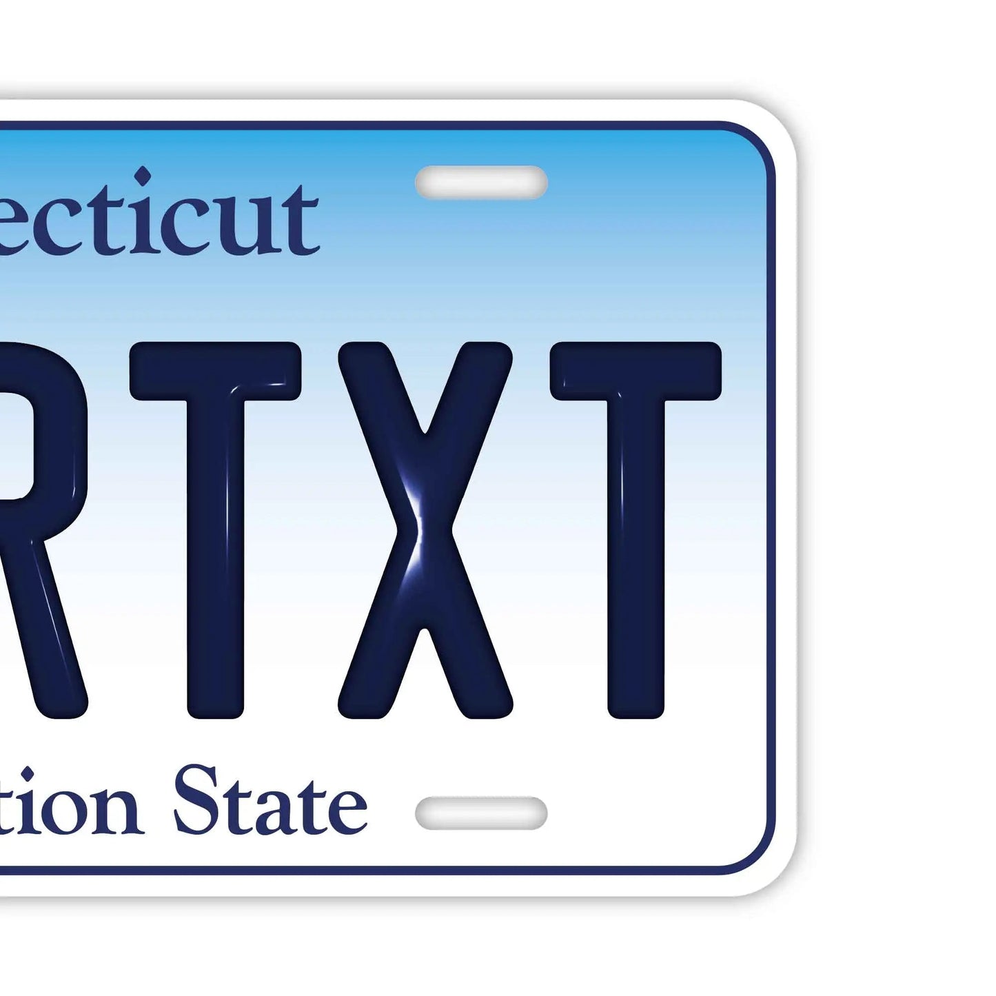 カスタムライセンスプレート型看板 【大・US車用】コネチカット/オリジナルアメリカエンボスナンバープレート おしゃれ表札看板