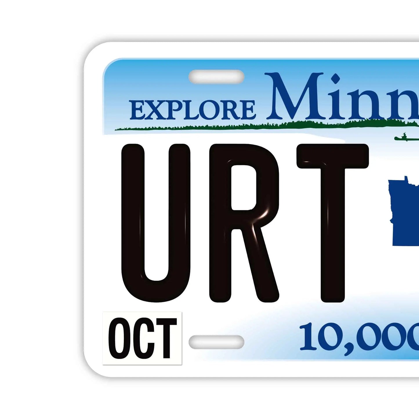カスタムライセンスプレート型看板 【大・US車用】ミネソタ/オリジナルアメリカエンボスナンバープレート おしゃれ表札看板