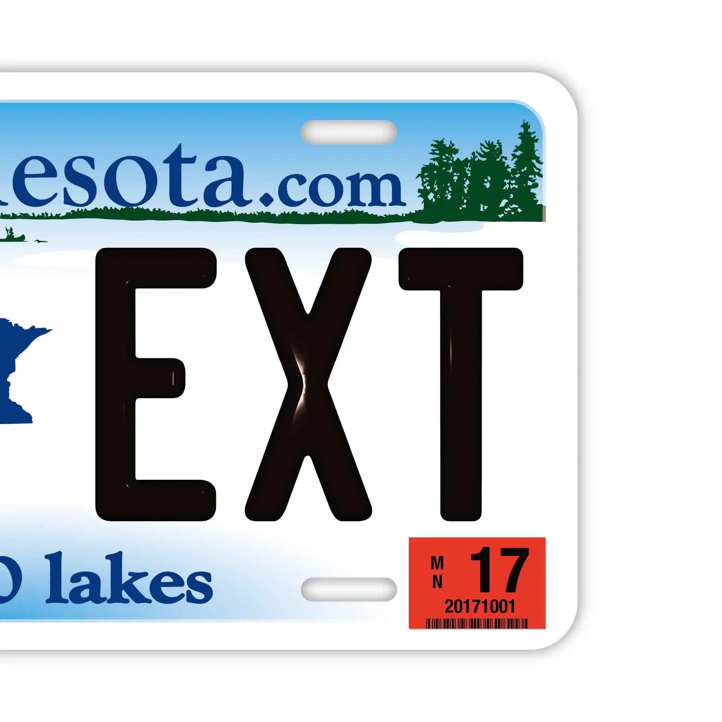カスタムライセンスプレート型看板 【大・US車用】ミネソタ/オリジナルアメリカエンボスナンバープレート おしゃれ表札看板