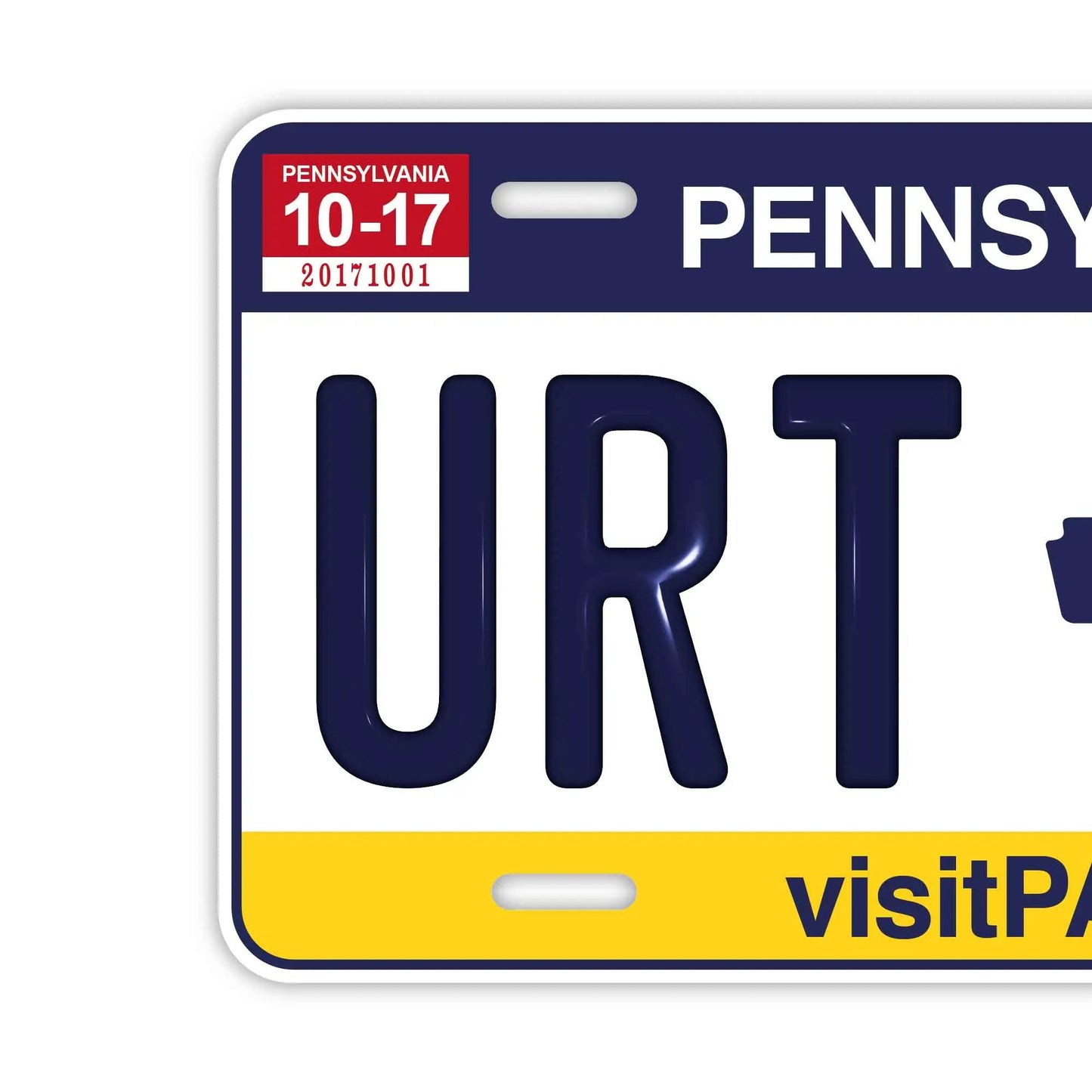 カスタムライセンスプレート型看板 【大・US車用】ペンシルバニア/オリジナルアメリカエンボスナンバープレート おしゃれ表札看板