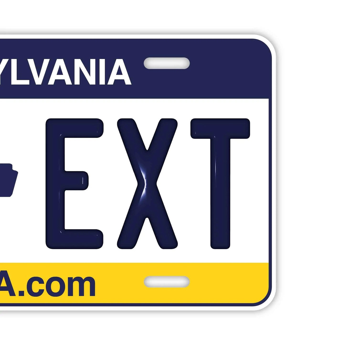 カスタムライセンスプレート型看板 【大・US車用】ペンシルバニア/オリジナルアメリカエンボスナンバープレート おしゃれ表札看板