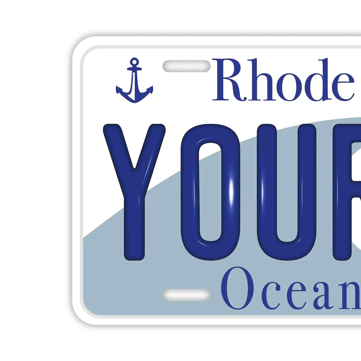 カスタムライセンスプレート型看板 【大・US車用】ロードアイランド/オリジナルアメリカエンボスナンバープレート おしゃれ表札看板