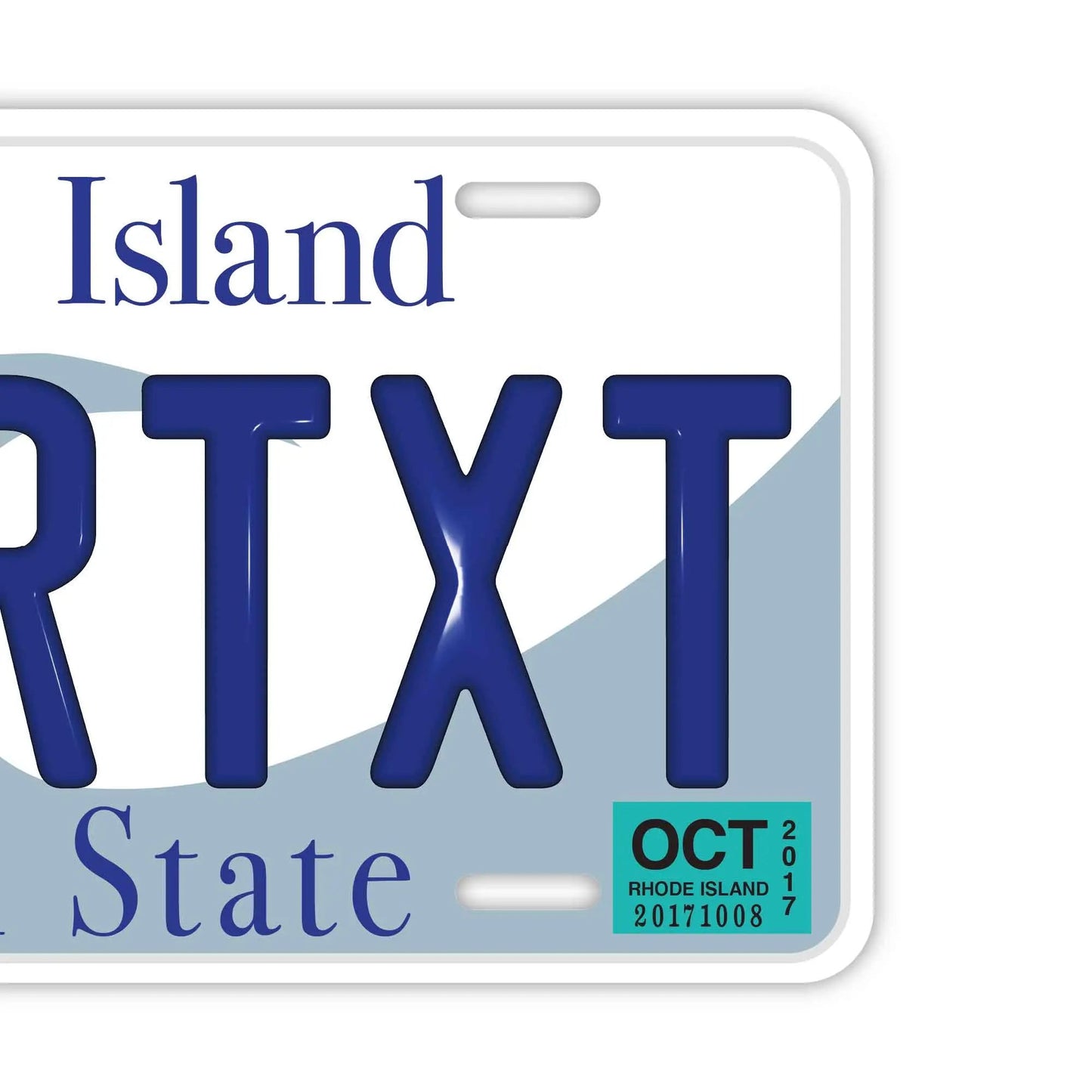 カスタムライセンスプレート型看板 【大・US車用】ロードアイランド/オリジナルアメリカエンボスナンバープレート おしゃれ表札看板