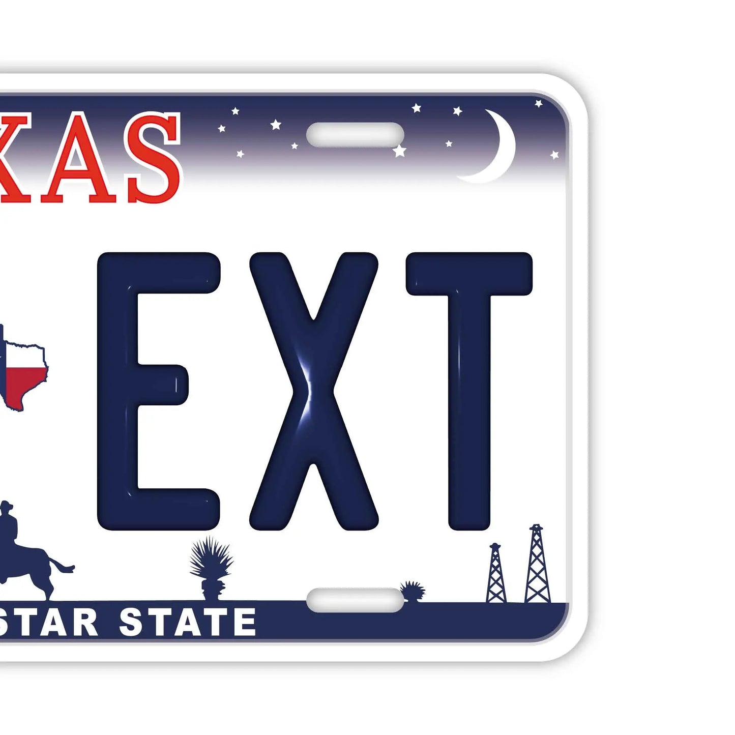 カスタムライセンスプレート型看板 【大・US車用】テキサス/オリジナルアメリカエンボスナンバープレート おしゃれ表札看板