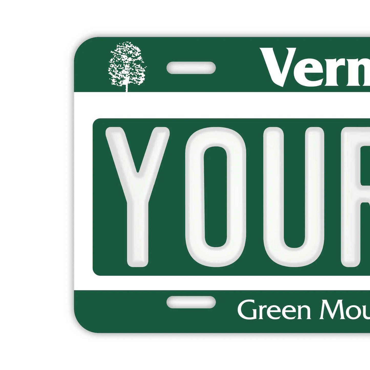 カスタムライセンスプレート型看板 【大・US車用】バーモント/オリジナルアメリカエンボスナンバープレート おしゃれ表札看板