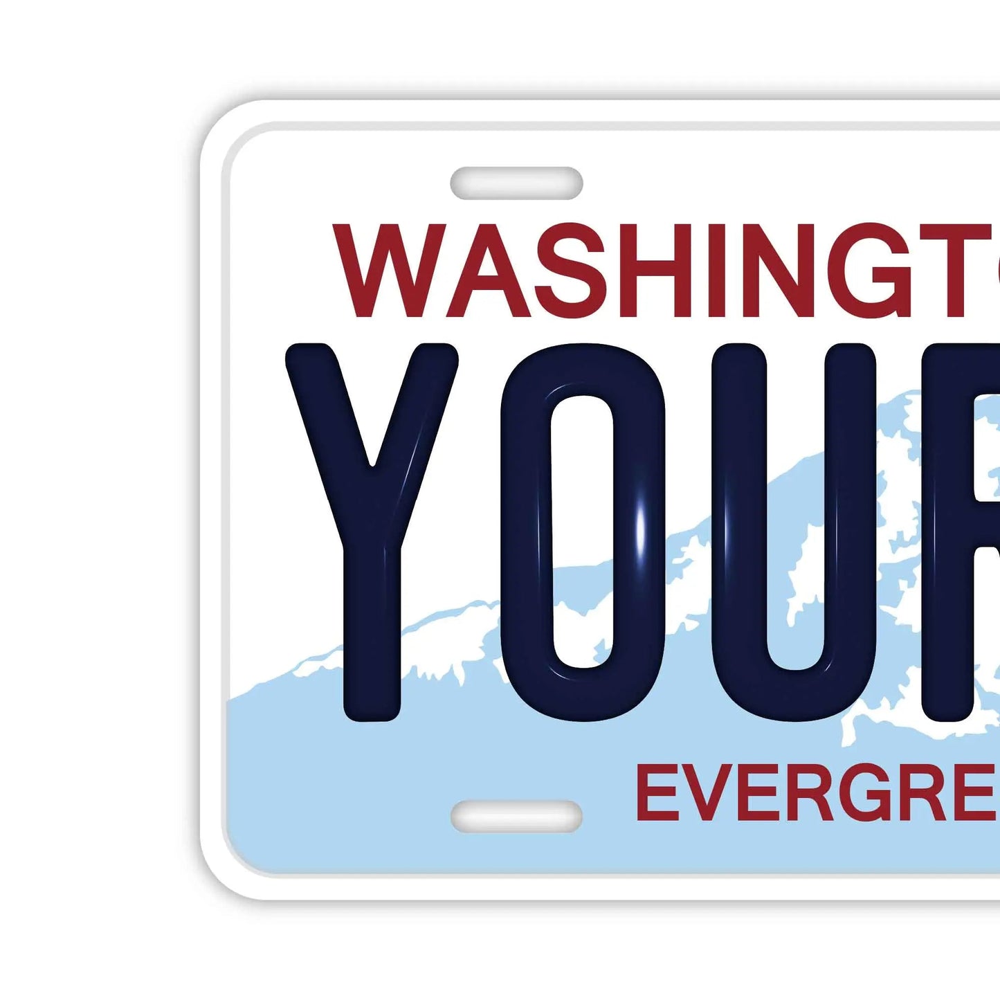 カスタムライセンスプレート型看板 【大・US車用】ワシントン/オリジナルアメリカエンボスナンバープレート おしゃれ表札看板