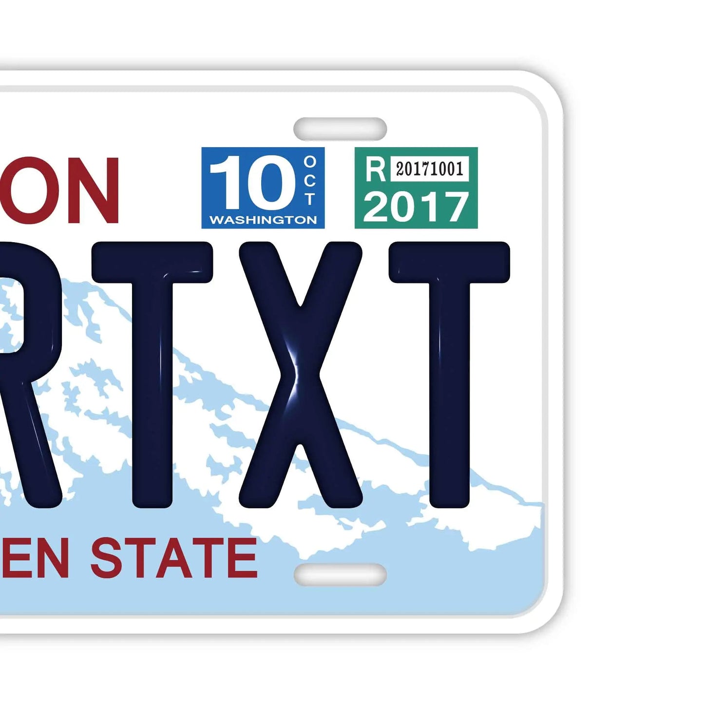 カスタムライセンスプレート型看板 【大・US車用】ワシントン/オリジナルアメリカエンボスナンバープレート おしゃれ表札看板