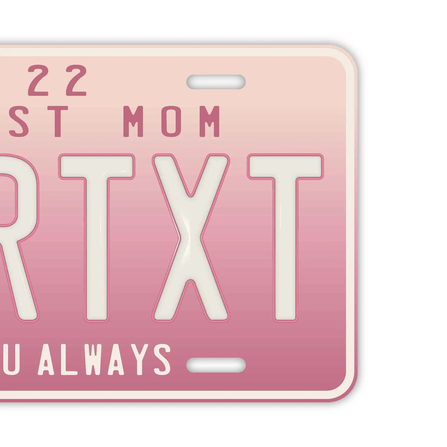 カスタムライセンスプレート型看板 【大・US車用】母の日・グラデーション/オリジナルアメリカエンボスナンバープレート おしゃれ表札看板