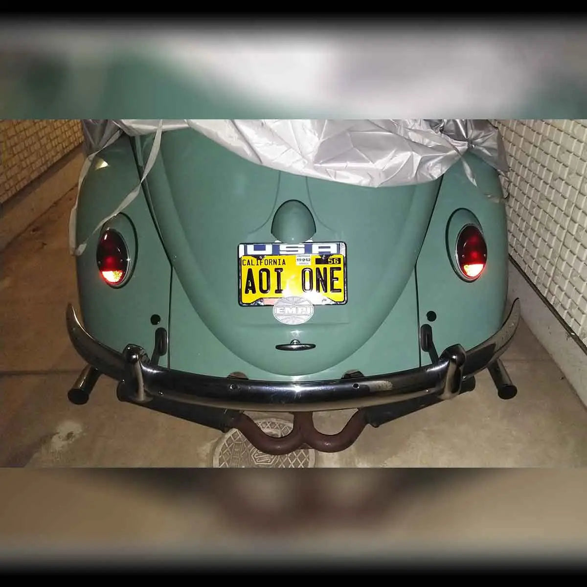 カスタムライセンスプレート型看板 【大・US車用】カリフォルニア1950's/オリジナルアメリカエンボスナンバープレート おしゃれ表札看板