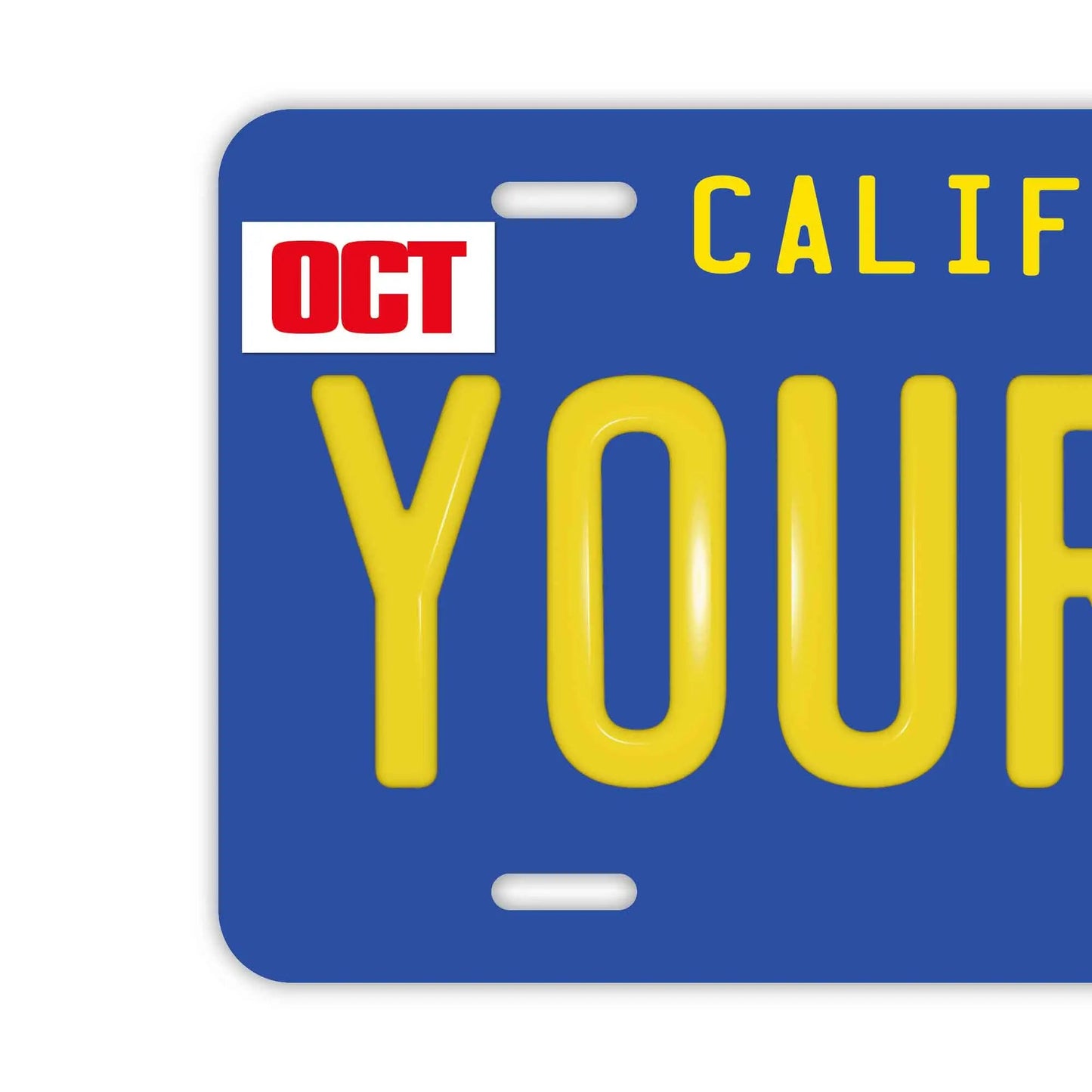 カスタムライセンスプレート型看板 【大・US車用】カリフォルニア1970's/オリジナルアメリカエンボスナンバープレート おしゃれ表札看板