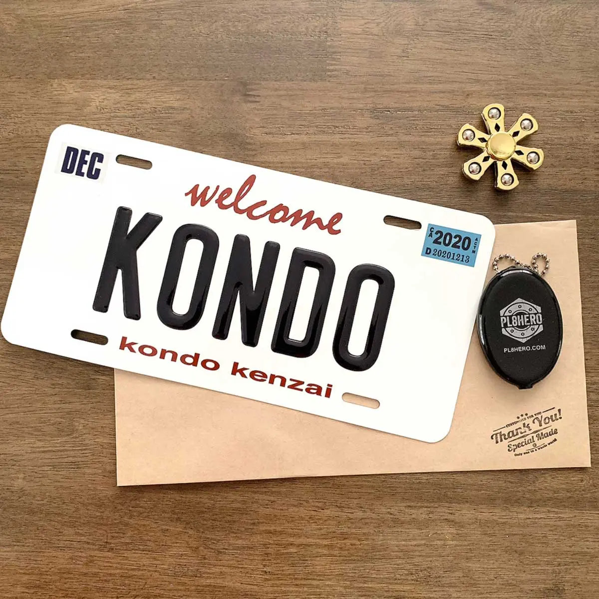 カスタムライセンスプレート型看板 【大・US車用】カリフォルニア2011/オリジナルアメリカエンボスナンバープレート おしゃれ表札看板