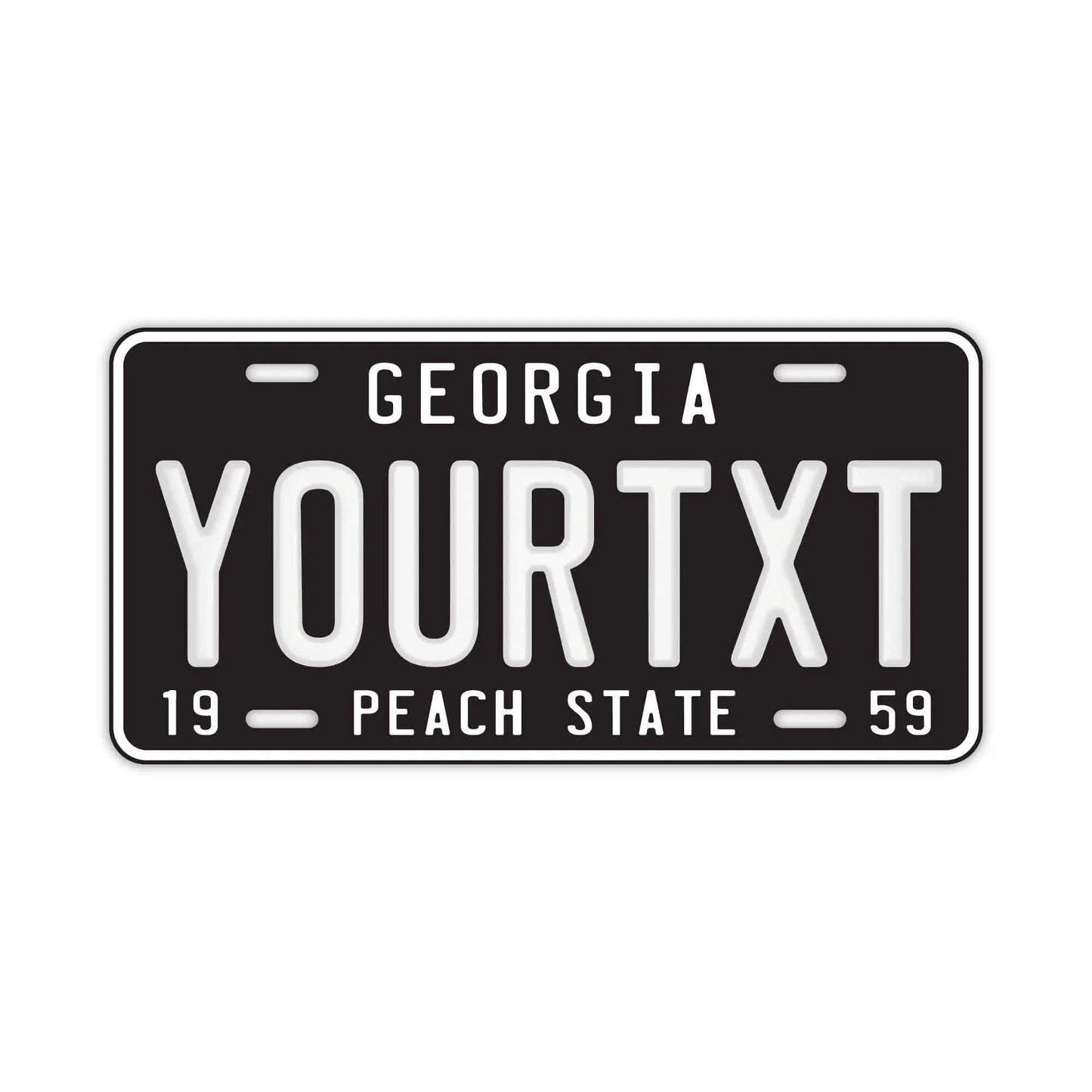 カスタムライセンスプレート型看板 【大・US車用】ジョージア59/オリジナルアメリカエンボスナンバープレート おしゃれ表札看板