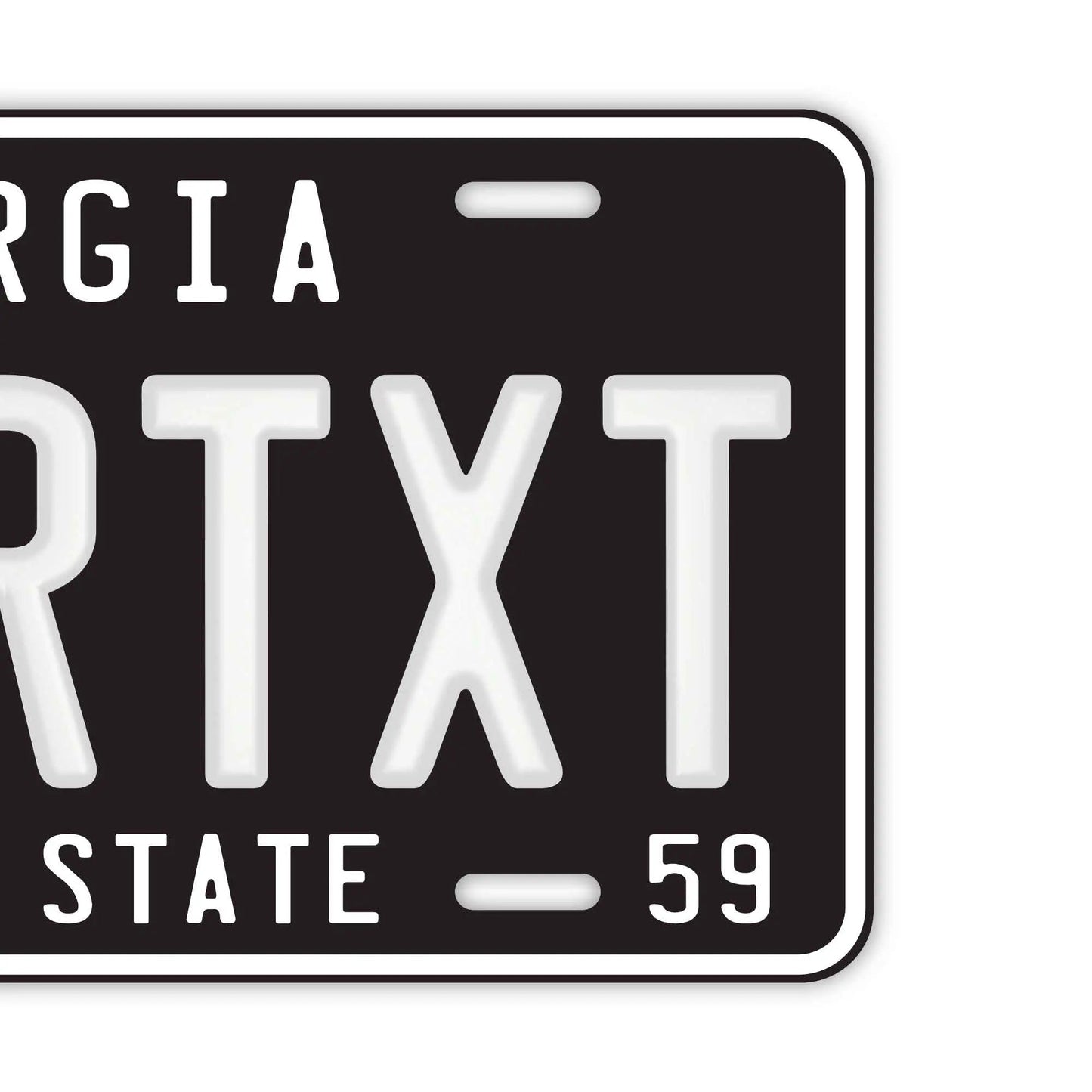 カスタムライセンスプレート型看板 【大・US車用】ジョージア59/オリジナルアメリカエンボスナンバープレート おしゃれ表札看板