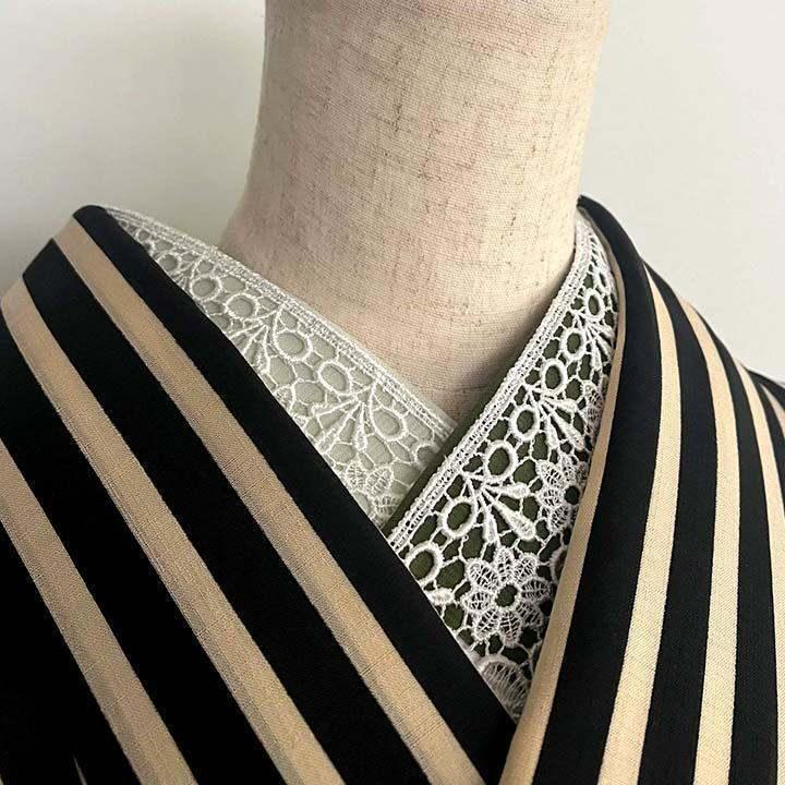 リボンのレース半衿 ハンドメイド半襟 帯飾り 掛衿 伊達襟【2】