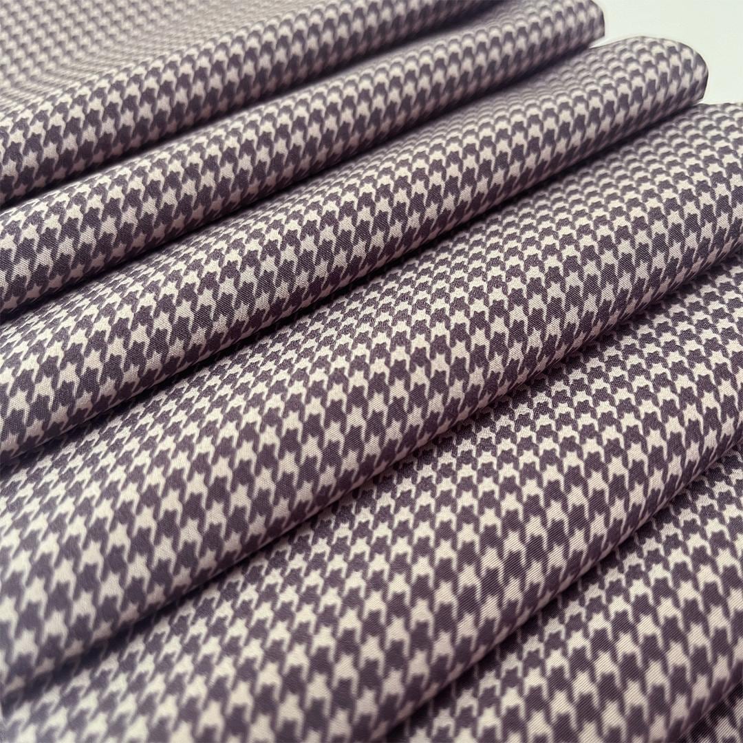 半衿 モーブの千鳥格子 半襟 薄紫 ユニセックス 洗える カジュアル