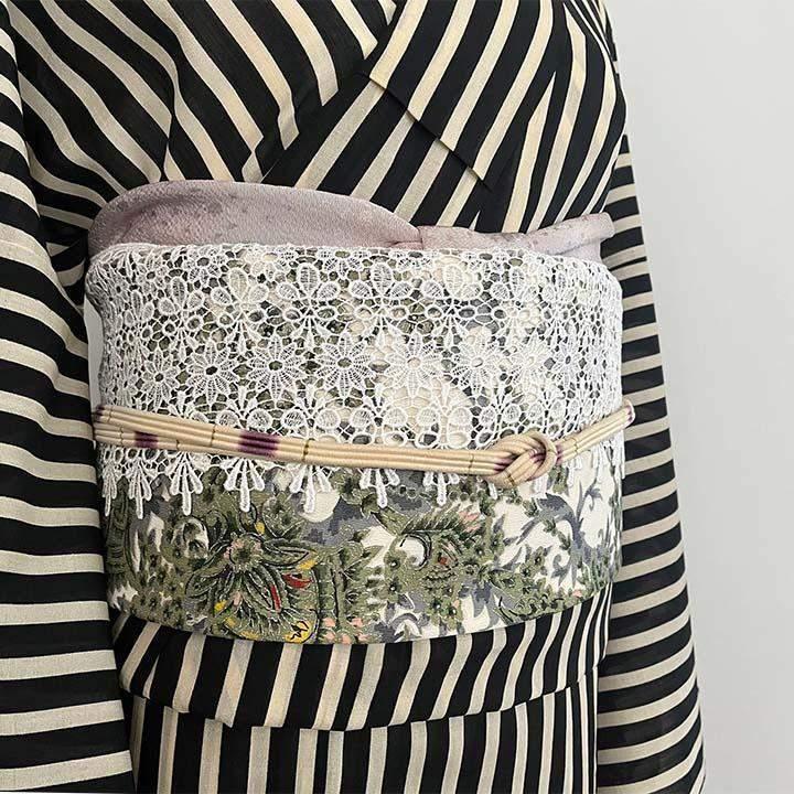 リボンのレース 帯飾り 掛衿 半衿 伊達襟 半襟