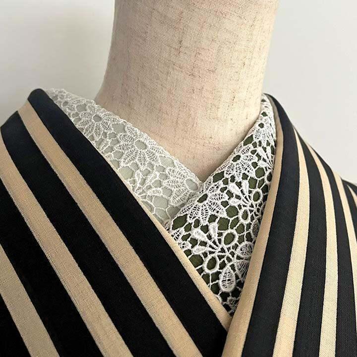 リボンのレース半衿 ハンドメイド半襟 帯飾り 掛衿 伊達襟【2】