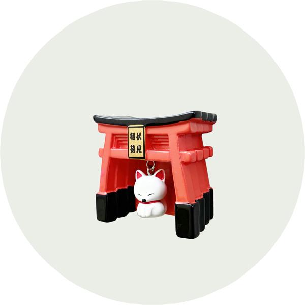 Kyoto Collection – Fushimi Inari Shrine Magnet (Fox & Bell Versions) | Japanese Lucky Charm Fridge Magnet