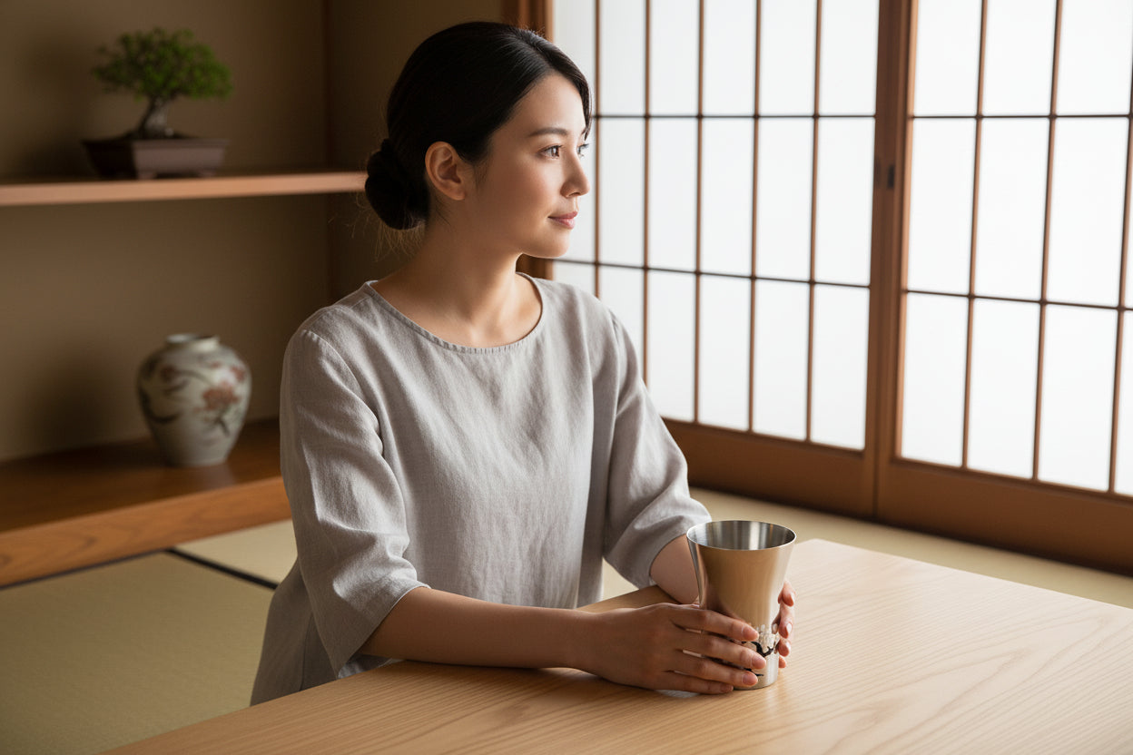 Tsubame Craftsmanship, Refined by Time｜Temperature-Sensitive Stainless Tumbler 300mL – Sakura