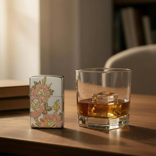【Rose ZIPPO Lighter】｜A Silent Flame