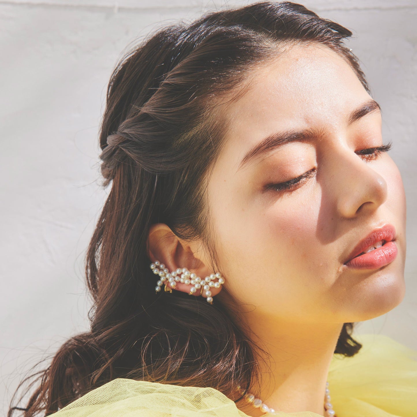 Pearl Mini Bow Pierce/Earrings